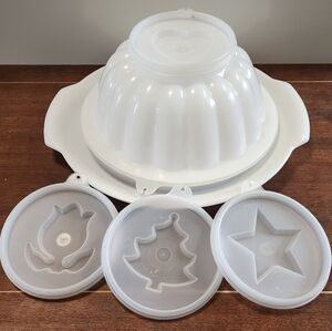 Vintage Tupperware Jel-N-Serve Jello/Gelatin Ring Mold Set